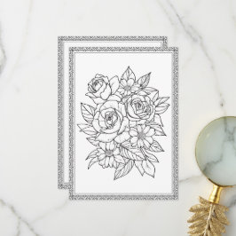 Elegante Blumenfarbe Ihre eigene Grußkarte Dankeskarte