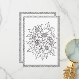 Elegante Blumenfarbe Ihre eigene Grußkarte Dankeskarte