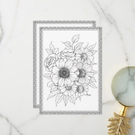 Elegante Blumenfarbe Ihre eigene Grußkarte Dankeskarte