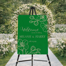 Elegante blumengeschmückte Einfache Hochzeit Willk