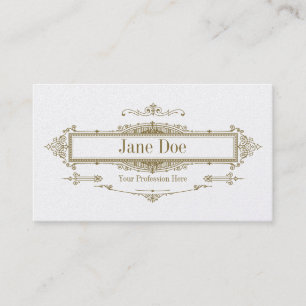 Elegante Blumengrenzen, Premium Gold Visitenkarte