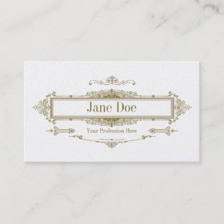 Elegante Blumengrenzen, Premium Gold Visitenkarte