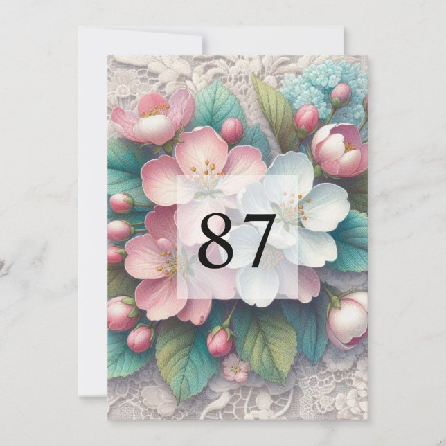 Elegante Blumengrün Aquarell Geburtstagsparty Einladung (Vorderseite)