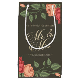 Elegante Blumenherr-u. Frau-Wedding | Kleine Geschenktüte