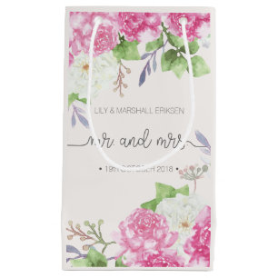 Elegante Blumenherr-u. Frau-Wedding Kleine Geschenktüte