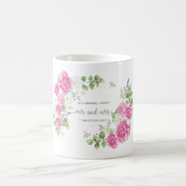 Elegante Blumenherr-u. Frau-Wedding | Tasse