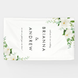 Elegante Blumenhochzeit Banner
