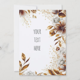 Elegante Blumenhochzeit Einladung