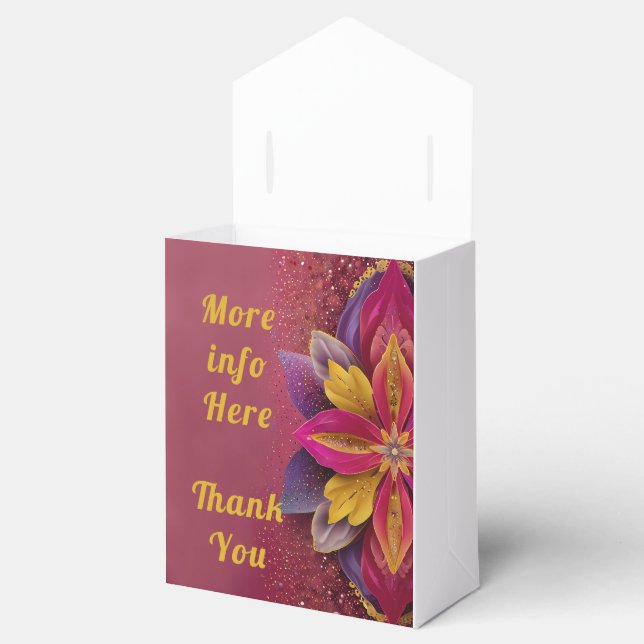 Elegante Blumenhochzeit Geschenkschachtel (Geöffnet)