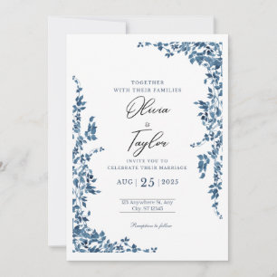 Elegante Blumenhochzeit mit Gold Ankündigung