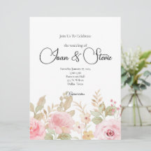 Elegante Blumenhochzeit Personalisiert