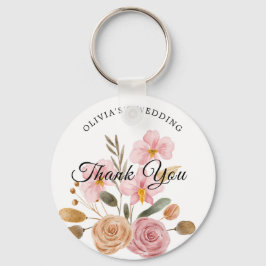 Elegante Blumenhochzeit Schlüsselanhänger