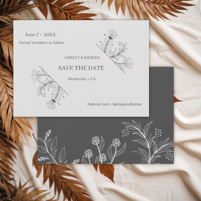 Elegante Blumenhochzeit speichern das Datum Save The Date (Von Creator hochgeladen)