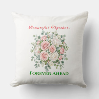 Elegante Blumenhochzeitsuhr Kissen