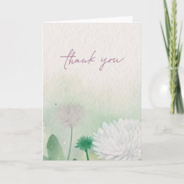 Elegante Blumenkarte Dankeschön Karte