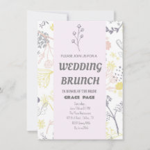 Elegante Blumenkarten für den Hochzeitsbrunch
