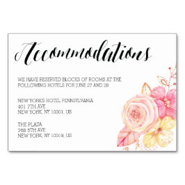 Elegante Blumenkarten für Hochzeiten Tischnummer