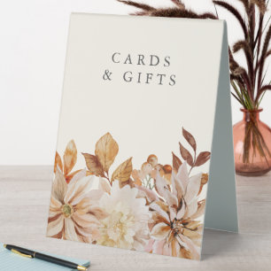 Elegante Blumenkarten und Geschenke Tischaufsteller