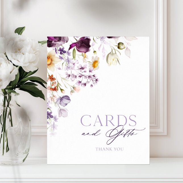Elegante Blumenkarten und Geschenke-Zeichen Poster (Von Creator hochgeladen)