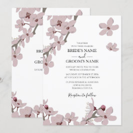 Elegante Blumenkirche Blossom Hochzeitseinladungen Einladung