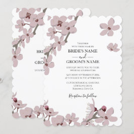 Elegante Blumenkirche Blossom Hochzeitseinladungen Einladung