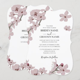 Elegante Blumenkirche Blossom Hochzeitseinladungen Einladung