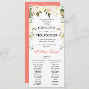 Elegante Blumenkirche katholische Hochzeitsfeier Programm