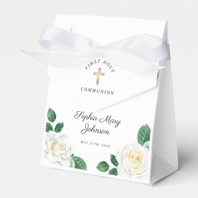 Elegante Blumenkreuz Geschenkschachtel (Vorderseite)