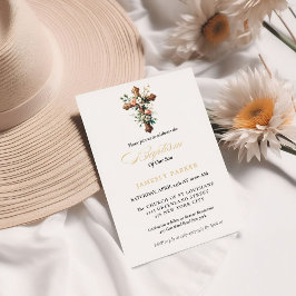 Elegante Blumenkreuzung Einladung