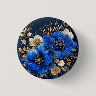 Elegante Blumenkunst Button