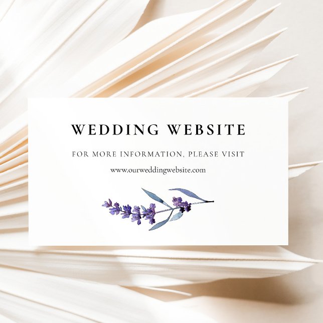 Elegante Blumenlavender Hochzeitskarte Begleitkarte (Von Creator hochgeladen)