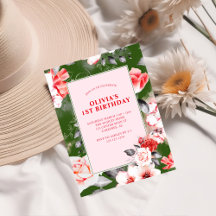 Elegante Blumenmädchen 1. Geburtstag