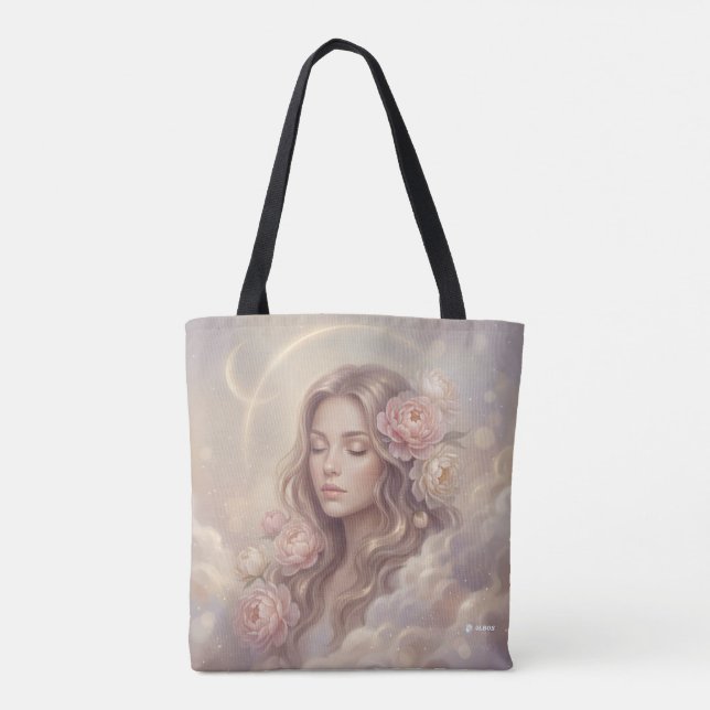 Elegante Blumenmuster-Tasche Tasche (Rückseite)