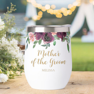 Elegante Blumenmutter des Groom Wine Tumbler