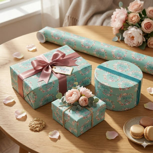Elegante Blumenmüttertagsfeier Geschenkpapier