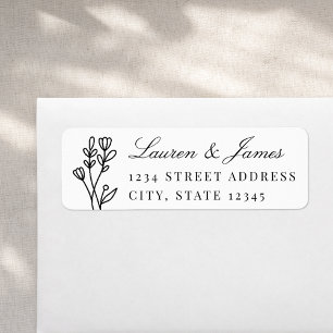 Elegante Blumennamen für Paare Hochzeit Rücksendea