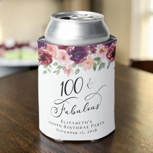 Elegante Blumenparty zum 100. Geburtstag Dosenkühler
