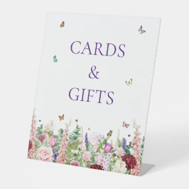 Elegante Blumenschmetterlinge Karten und Geschenke Sockelschild