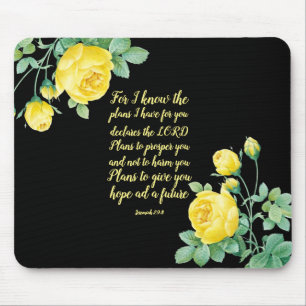 Elegante Blumenschrift 29:11 Mauspad
