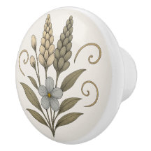 Elegante Blumenseramik-Türgriffe