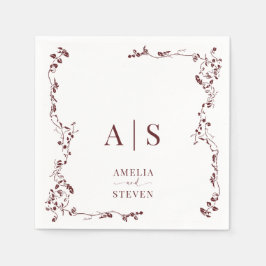 Elegante Blumenstrauß Classic Wedding Serviette