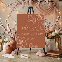 Elegante Blumenterracotta Einfache Hochzeit Willko