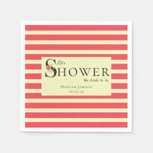 Elegante Blumentypografie Korallengrüne Dusche Serviette