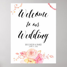 Elegante Blumenzwiebelempfänge 18x24 Poster
