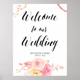 Elegante Blumenzwiebelempfänge 18x24 Poster
