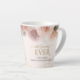 Elegante Blush Bloral Best Grammy Ever Gold Stars Milchtasse