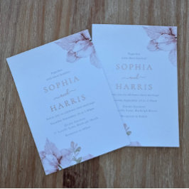 Elegante Blush Blume Petals Wedding Rose Gold Folieneinladung