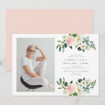 Elegante Blush Blumenfeier zum Leben Beerdigung