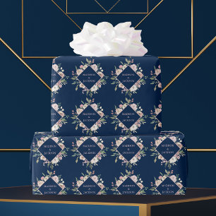 Elegante Blush Blush Pink Peony Floral Wedding Geschenkpapier