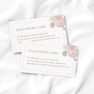 Elegante Blush Bubbly Brautparty Enclosure Card Begleitkarte